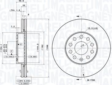 Magneti Marelli 360406050501 - Brake Disc car-mod.net
