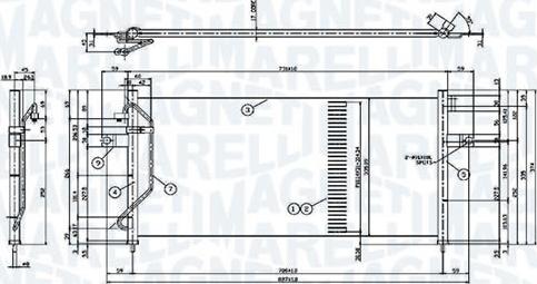 Magneti Marelli - BR 351307421MM - Condenser, air conditioning car-mod.net