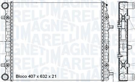Magneti Marelli - BR RMM698001M - Radiator, engine cooling car-mod.net