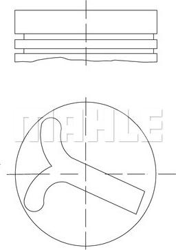 MAHLE 640 57 00 - Piston car-mod.net