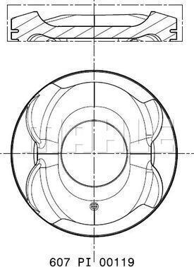 MAHLE 607 PI 00119 000 - Piston car-mod.net