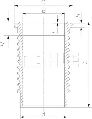 MAHLE 061 WN 13 00 - Cylinder Sleeve car-mod.net