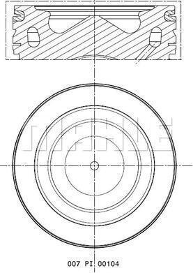 MAHLE 007 PI 00104 000 - Piston car-mod.net