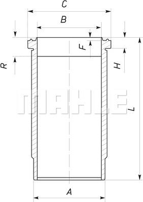 MAHLE 061 WN 09 00 - Cylinder Sleeve car-mod.net