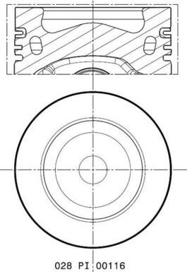 MAHLE 028 PI 00116 001 - Piston car-mod.net