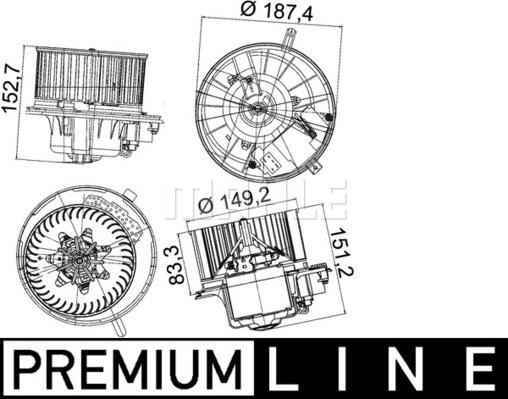 MAHLE AB 149 000P - Interior Blower car-mod.net