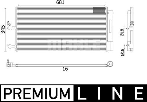 MAHLE AC 942 000P - Condenser, air conditioning car-mod.net