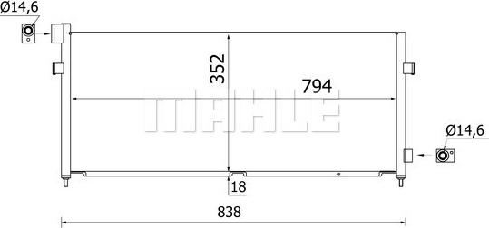 MAHLE AC 964 000S - Condenser, air conditioning car-mod.net