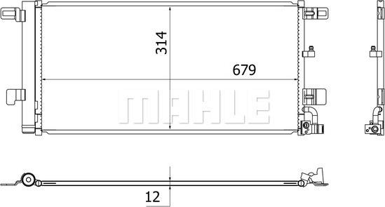 MAHLE AC 961 000S - Condenser, air conditioning car-mod.net