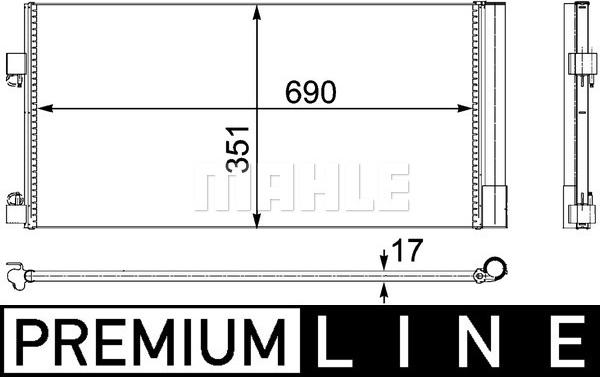 MAHLE AC 486 000P - Condenser, air conditioning car-mod.net