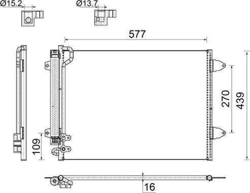 MAHLE AC 666 000S - Condenser, air conditioning car-mod.net