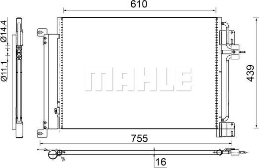 MAHLE AC 670 000S - Condenser, air conditioning car-mod.net