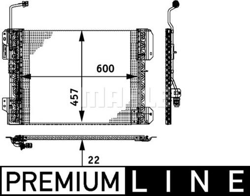 MAHLE AC 671 000P - Condenser, air conditioning car-mod.net