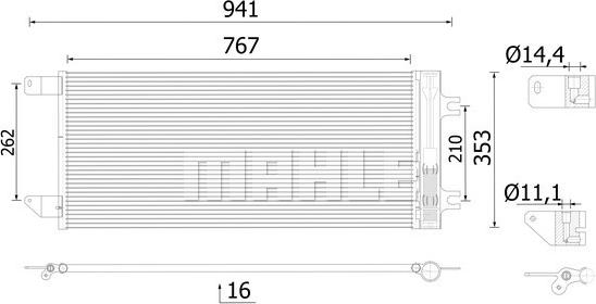 MAHLE AC 1133 000S - Condenser, air conditioning car-mod.net