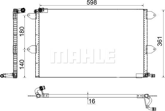 MAHLE AC 171 001S - Condenser, air conditioning car-mod.net