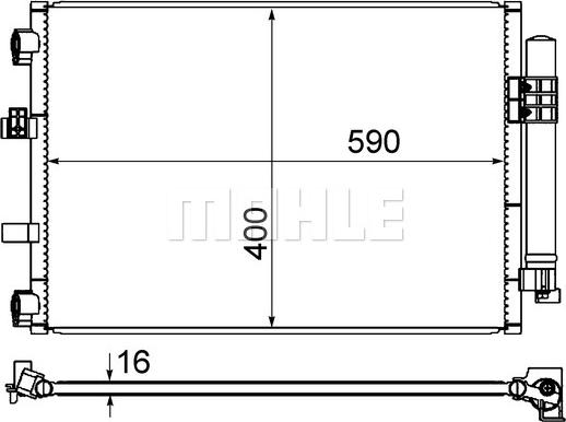 MAHLE AC 861 000S - Condenser, air conditioning car-mod.net