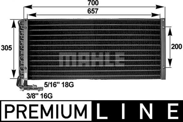 MAHLE AC 281 000P - Condenser, air conditioning car-mod.net