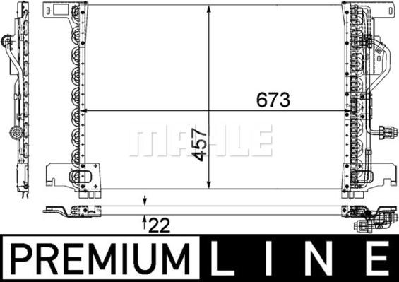 MAHLE AC 283 000P - Condenser, air conditioning car-mod.net