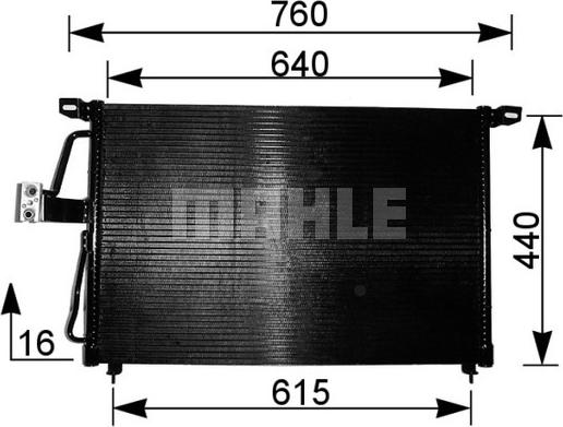 MAHLE AC 224 000S - Condenser, air conditioning car-mod.net