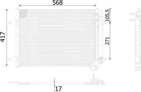 MAHLE AC 734 000S - Condenser, air conditioning car-mod.net