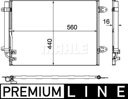 MAHLE AC 733 000P - Condenser, air conditioning car-mod.net