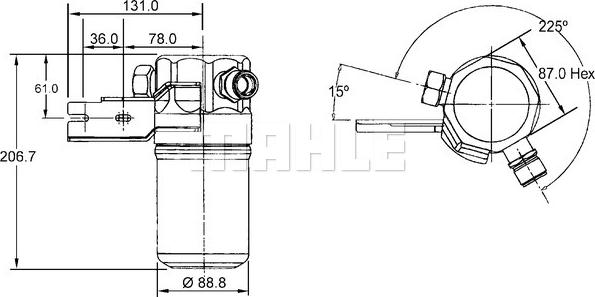 MAHLE AD 42 000S - Dryer, air conditioning car-mod.net
