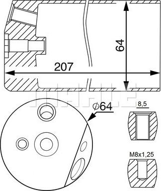 MAHLE AD 14 000S - Dryer, air conditioning car-mod.net