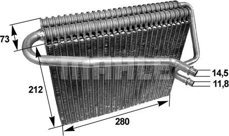 MAHLE AE 47 000S - Evaporator, air conditioning car-mod.net