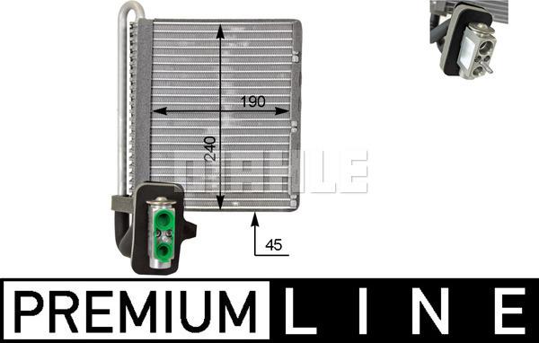 MAHLE AE 118 000P - Evaporator, air conditioning car-mod.net
