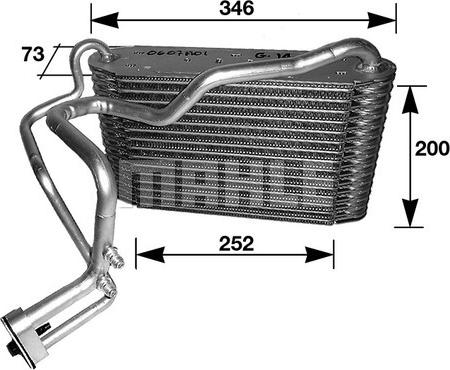 MAHLE AE 33 000S - Evaporator, air conditioning car-mod.net