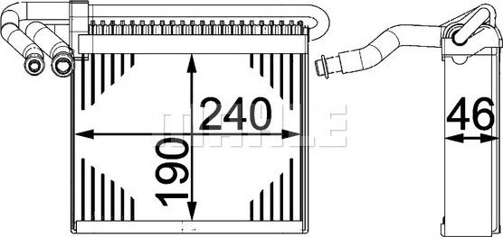MAHLE AE 70 000P - Evaporator, air conditioning car-mod.net