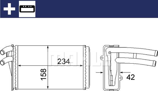 MAHLE AH 54 000S - Heat Exchanger, interior heating car-mod.net