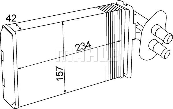MAHLE AH 69 000S - Heat Exchanger, interior heating car-mod.net