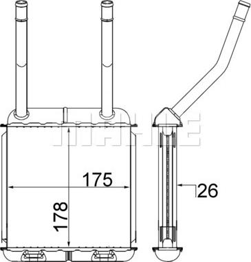 MAHLE AH 140 000S - Heat Exchanger, interior heating car-mod.net