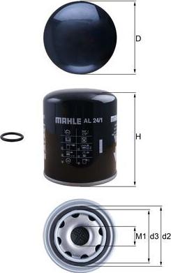 MAHLE AL 24/1 - Air Dryer Cartridge, compressed-air system car-mod.net