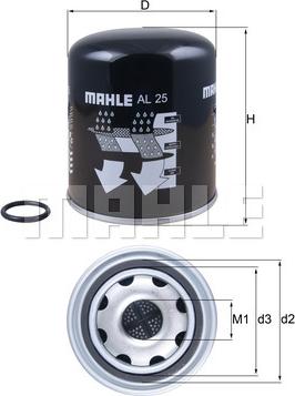 MAHLE AL 25 - Air Dryer Cartridge, compressed-air system car-mod.net