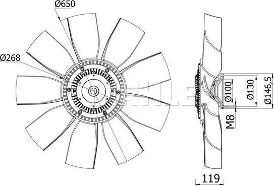 MAHLE CFF 417 000S - Fan, radiator car-mod.net