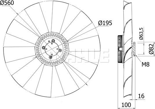 MAHLE CFF 427 000S - Fan, radiator car-mod.net