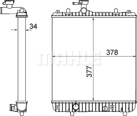 MAHLE CR 1495 001S - Radiator, engine cooling car-mod.net