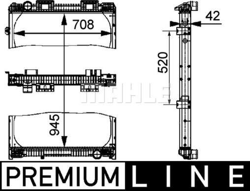 MAHLE CR 707 000P - Radiator, engine cooling car-mod.net