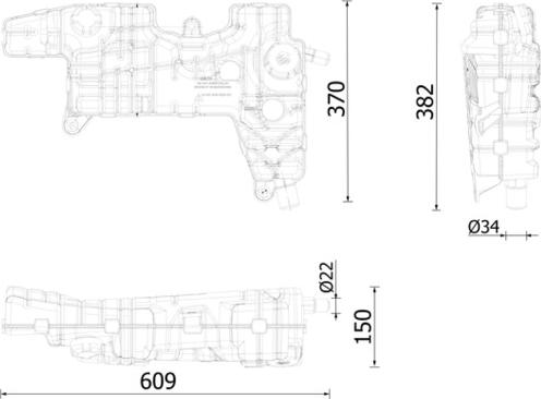 MAHLE CRT 250 000S - Expansion Tank, coolant car-mod.net