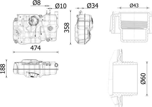 MAHLE CRT 270 000S - Expansion Tank, coolant car-mod.net