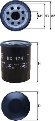 MAHLE HC 174 - Hydraulic Filter, automatic transmission car-mod.net