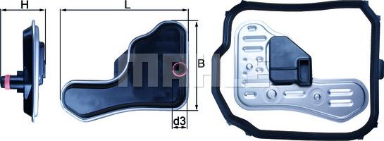 MAHLE HX 148D - Hydraulic Filter, automatic transmission car-mod.net