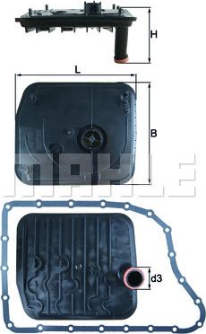 MAHLE HX 153D - Hydraulic Filter, automatic transmission car-mod.net