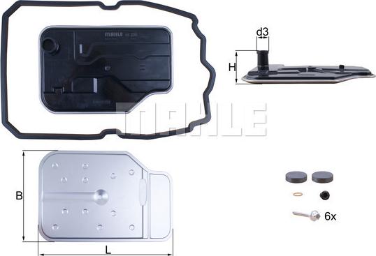 MAHLE HX 230 KIT - Hydraulic Filter, automatic transmission car-mod.net