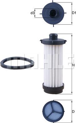 MAHLE HX 232D - Hydraulic Filter, automatic transmission car-mod.net