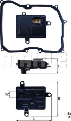 MAHLE HX 275D - Hydraulic Filter, automatic transmission car-mod.net