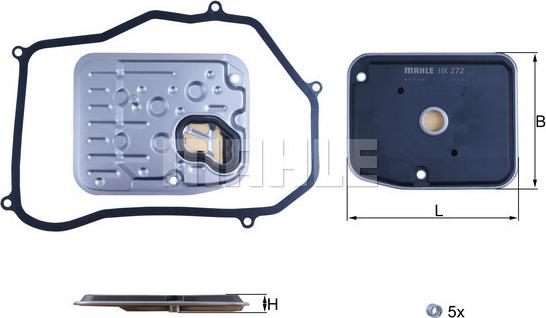 MAHLE HX 272D - Hydraulic Filter, automatic transmission car-mod.net