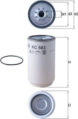 MAHLE KC 583D - Fuel filter car-mod.net